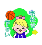 バスケットボール女の子(少年団保護者版)（個別スタンプ：34）