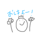 手書き文字と丸顔さん（個別スタンプ：2）