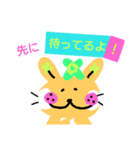 カラフルうさぎと日常編＆文字なし（個別スタンプ：29）