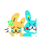 カラフルうさぎと日常編＆文字なし（個別スタンプ：32）