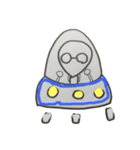丸眼鏡の宇宙人3（個別スタンプ：1）