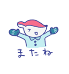 冬のコジカたち_（個別スタンプ：3）