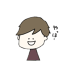 茶髪のおとこのこの日常会話（個別スタンプ：1）