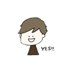 茶髪のおとこのこの日常会話（個別スタンプ：7）