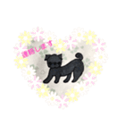 黒パグ 日常会話＋黒ペキ（個別スタンプ：14）