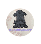 黒パグ 日常会話＋黒ペキ（個別スタンプ：15）