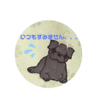 黒パグ 日常会話＋黒ペキ（個別スタンプ：28）