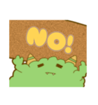 みどりのもふもふモンスター（個別スタンプ：6）