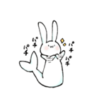 デコ文字なしだよ！うさかなちゃん！（個別スタンプ：3）