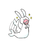 デコ文字なしだよ！うさかなちゃん！（個別スタンプ：8）
