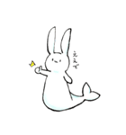 デコ文字なしだよ！うさかなちゃん！（個別スタンプ：12）