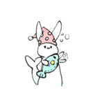 デコ文字なしだよ！うさかなちゃん！（個別スタンプ：20）