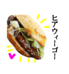 【荒ぶる】ハンバーガー（個別スタンプ：6）