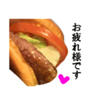 【荒ぶる】ハンバーガー（個別スタンプ：24）