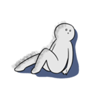 疲れ果てて溶ける人（個別スタンプ：5）