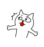 横にいる白猫さん（個別スタンプ：9）