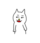 横にいる白猫さん（個別スタンプ：15）