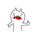 横にいる白猫さん（個別スタンプ：17）