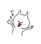 横にいる白猫さん（個別スタンプ：20）