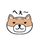 表情豊かな柴犬顔スタンプ（個別スタンプ：1）