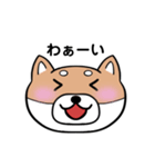 表情豊かな柴犬顔スタンプ（個別スタンプ：6）