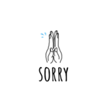 Simple black new（個別スタンプ：4）