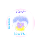 2月、誕生日の花 花言葉つき（個別スタンプ：2）