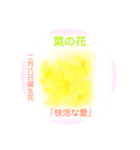 2月、誕生日の花 花言葉つき（個別スタンプ：6）