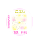 2月、誕生日の花 花言葉つき（個別スタンプ：9）