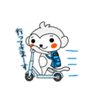 ホワイト(時々ピンク)もんちー 其の2（個別スタンプ：3）