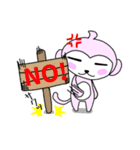 ホワイト(時々ピンク)もんちー 其の2（個別スタンプ：9）