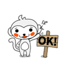 ホワイト(時々ピンク)もんちー 其の2（個別スタンプ：10）