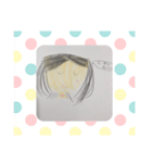 まゆのかわいい女の子のスタンプ（個別スタンプ：1）