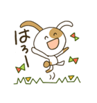 ぶちうさぎ。日常よく使う挨拶＆言葉（個別スタンプ：4）