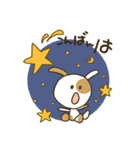 ぶちうさぎ。日常よく使う挨拶＆言葉（個別スタンプ：5）