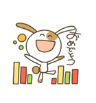 ぶちうさぎ。日常よく使う挨拶＆言葉（個別スタンプ：33）