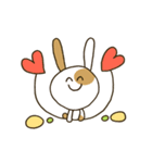 ぶちうさぎ。日常よく使う挨拶＆言葉（個別スタンプ：34）