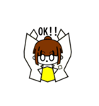 白衣の彼女（個別スタンプ：1）