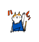 エプロンねこ（個別スタンプ：12）