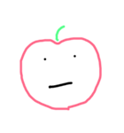 りんごの顔スタンプ。（個別スタンプ：2）