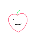 りんごの顔スタンプ。（個別スタンプ：3）