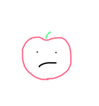 りんごの顔スタンプ。（個別スタンプ：5）