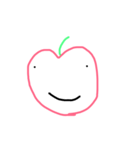 りんごの顔スタンプ。（個別スタンプ：7）