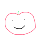 りんごの顔スタンプ。（個別スタンプ：10）