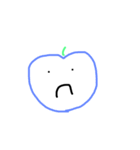 りんごの顔スタンプ。（個別スタンプ：15）