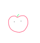 りんごの顔スタンプ。（個別スタンプ：19）