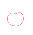 りんごの顔スタンプ。（個別スタンプ：21）