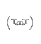 ヒゲっこ顔文字に変身〜1（個別スタンプ：7）