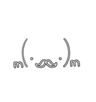 ヒゲっこ顔文字に変身〜1（個別スタンプ：8）