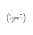 ヒゲっこ顔文字に変身〜1（個別スタンプ：12）